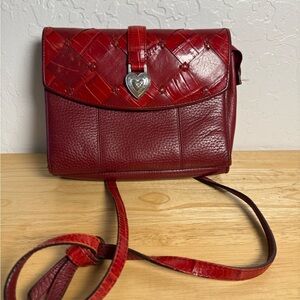 Brighton Red Crossbody Bag with Heart Accent
